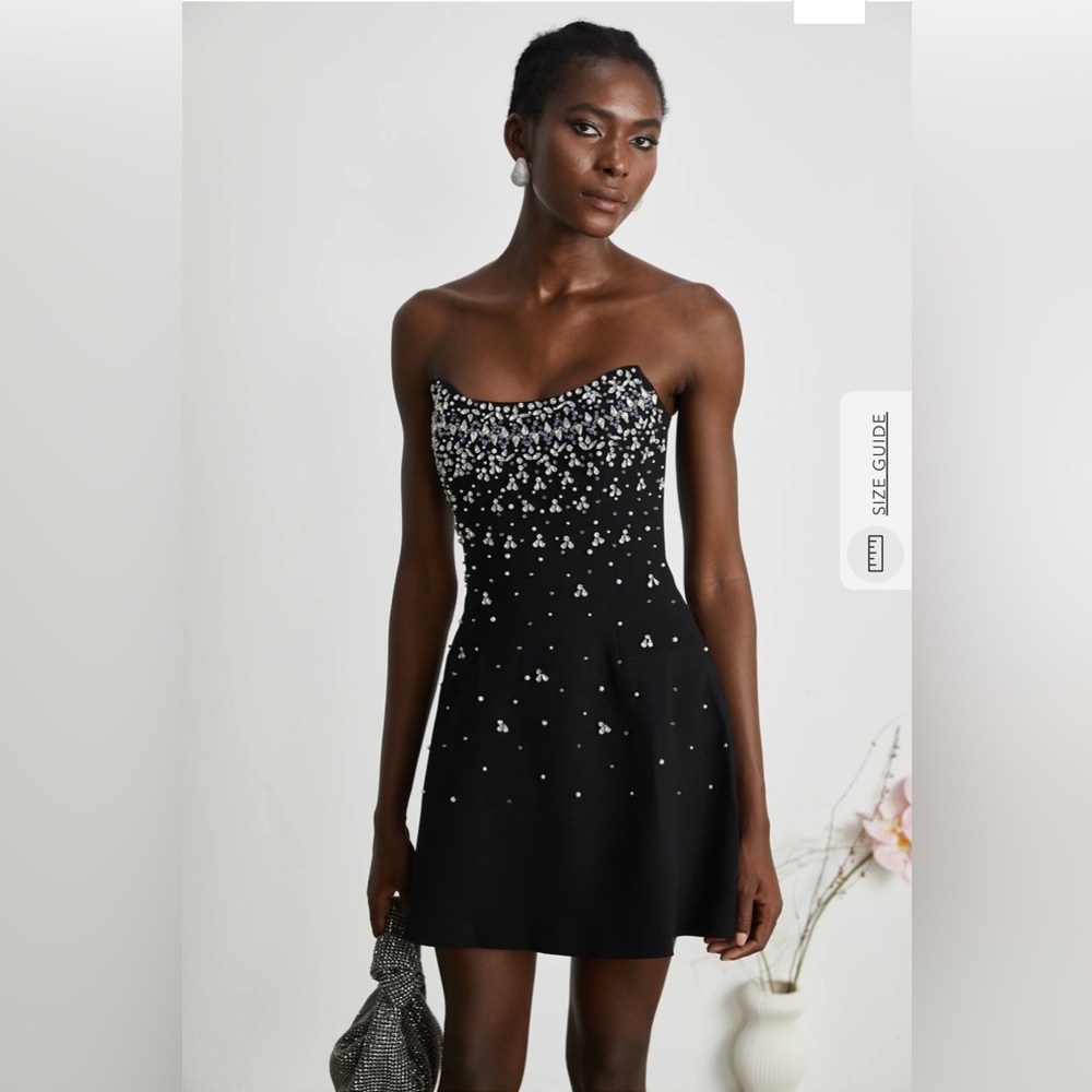 MISS ROSIER
MELISANDE BLACK EMBELLISHED MINI DRESS